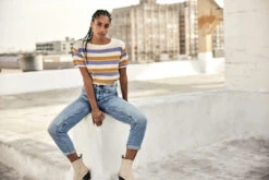 Freeman T. Porter Edita Jeans Taille Haute Femme, Palermo Med