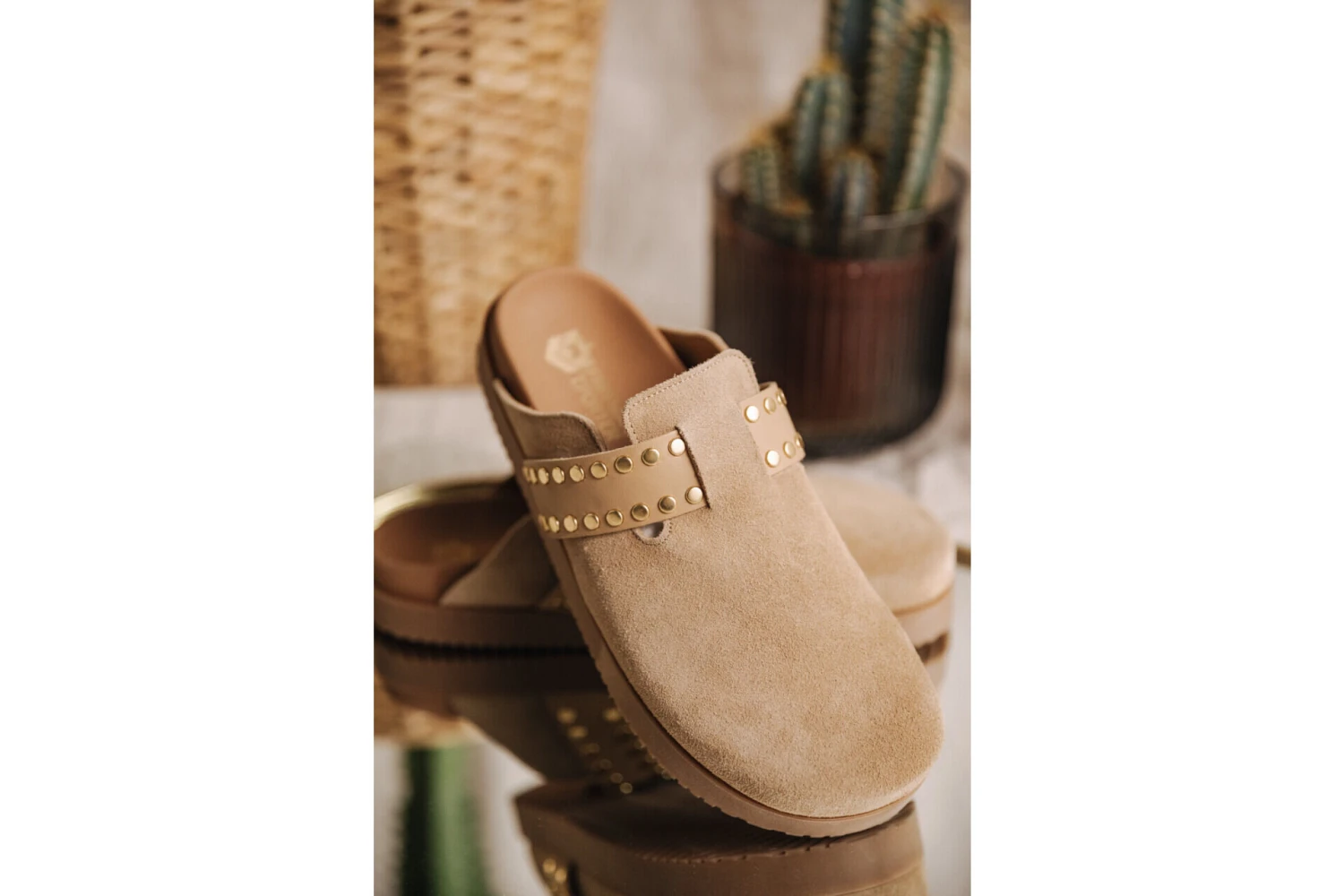 Freeman T. Porter Eyana Sabots En Cuir Femme, Cappuccino – Image 3