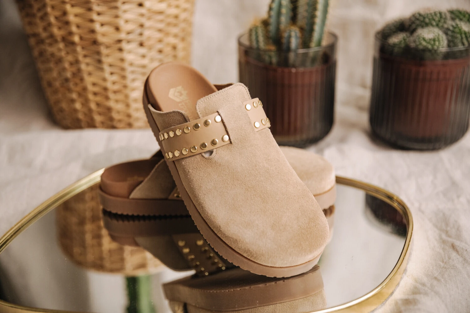 Freeman T. Porter Eyana Sabots En Cuir Femme, Cappuccino – Image 4