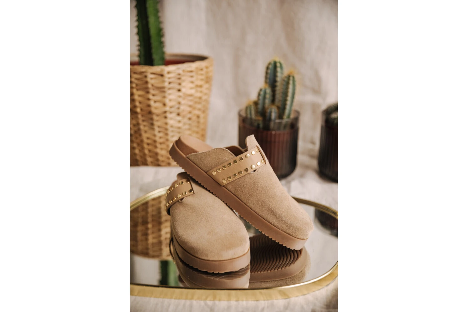 Freeman T. Porter Eyana Sabots En Cuir Femme, Cappuccino – Image 5