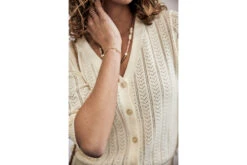 Freeman T. Porter Galice Pointelle Gilet Court Ajouré Femme, Birch