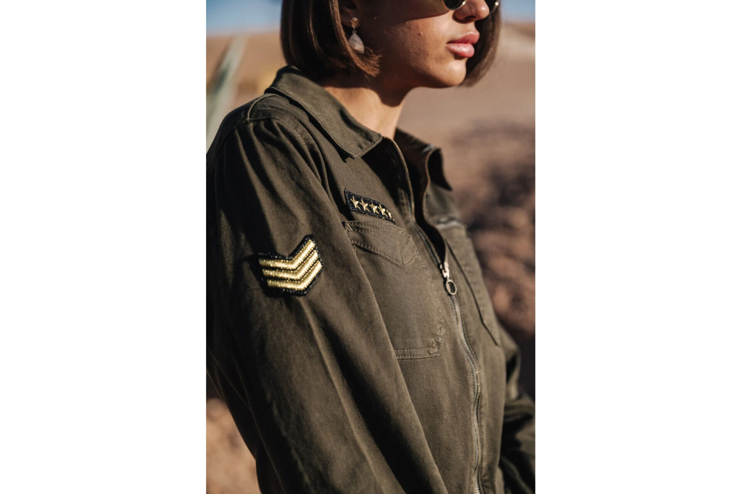 Freeman T. Porter Garance Bootcamp Combinaison Manches Longues Femme, Rosin