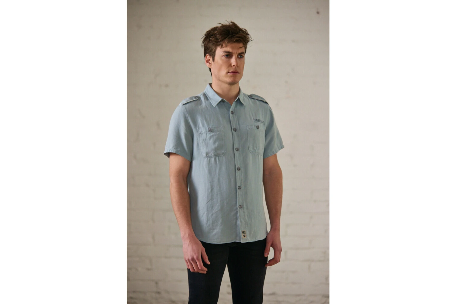 Freeman T. Porter Glenn Cosy Chemise Manches Courtes Homme, Abyss – Image 5