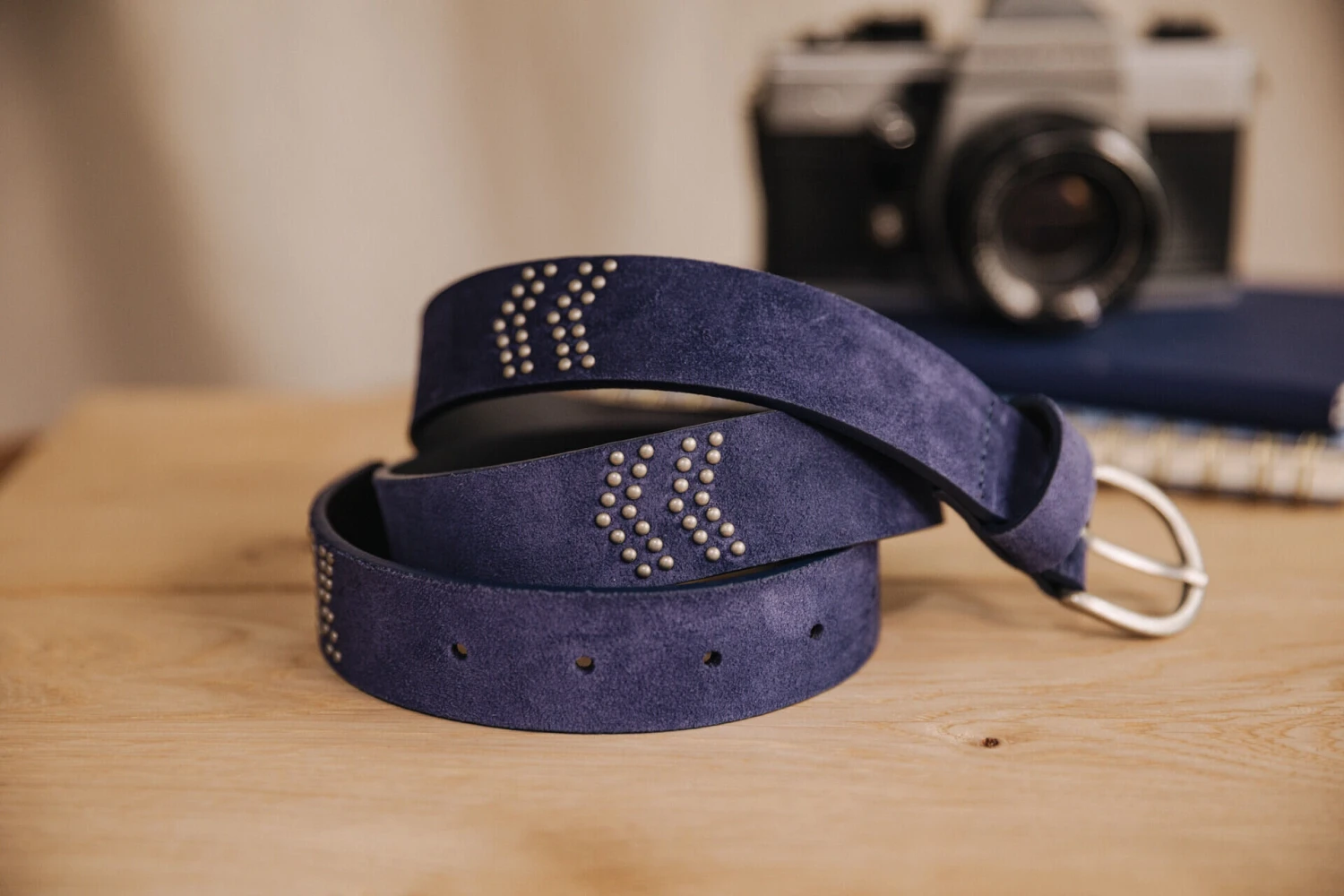 Freeman T. Porter Herringbona Ceinture En Cuir Femme, Cobalt – Image 3