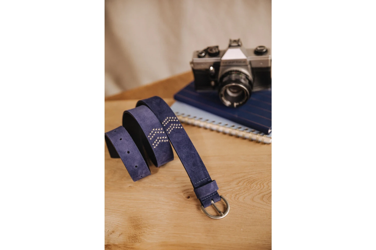 Freeman T. Porter Herringbona Ceinture En Cuir Femme, Cobalt – Image 10