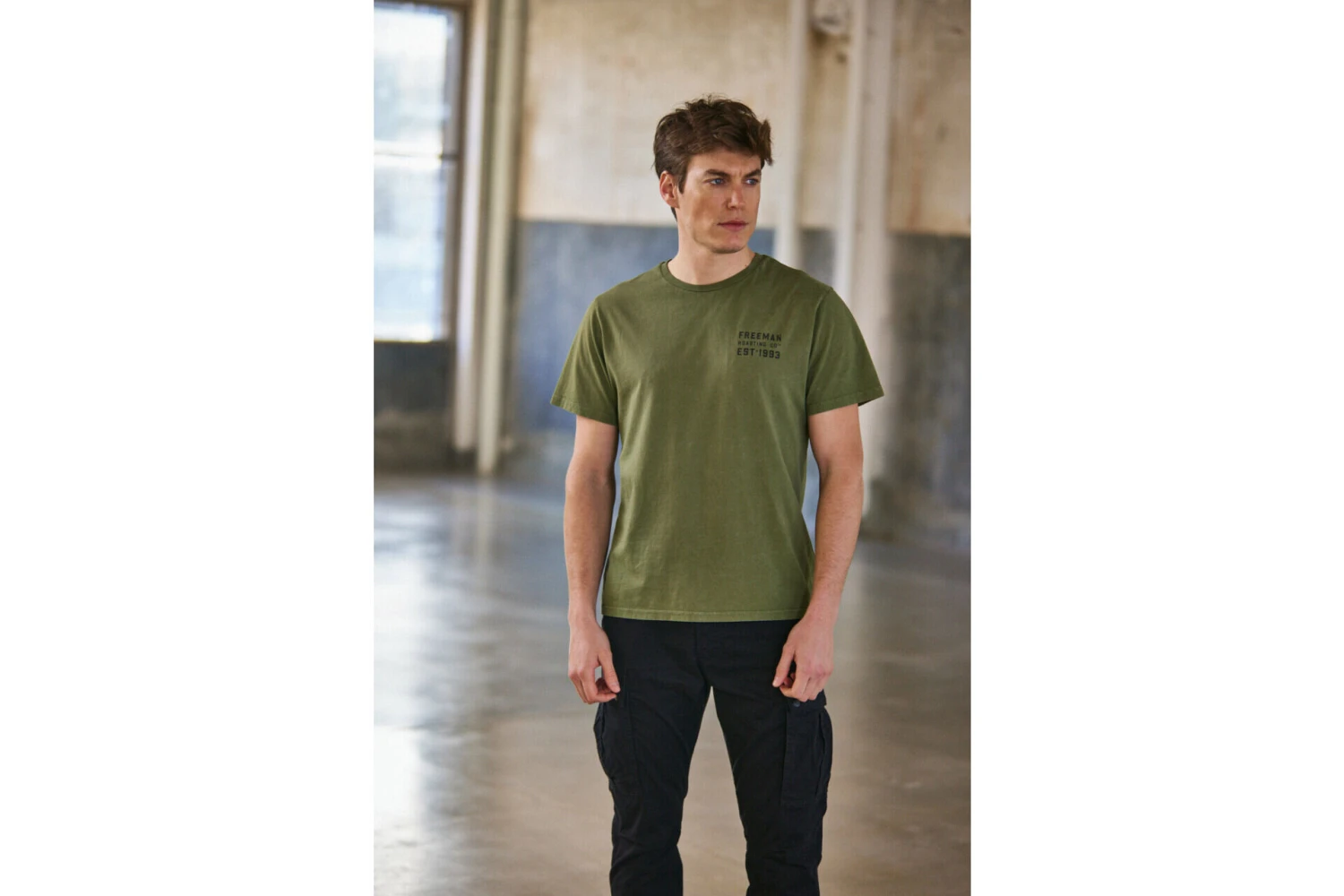 Freeman T. Porter Ivander Hot Shot T-shirt Imprimé Homme, Winter Moss – Image 3