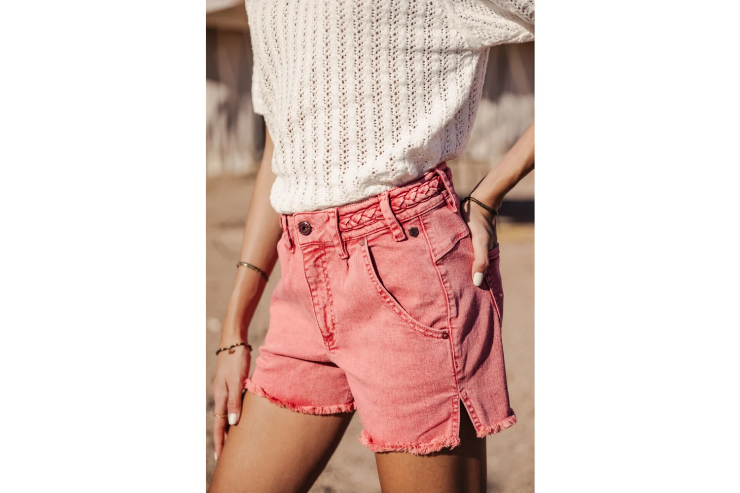 Freeman T. Porter Jade California Short Taille Haute Femme, Salsa – Image 13