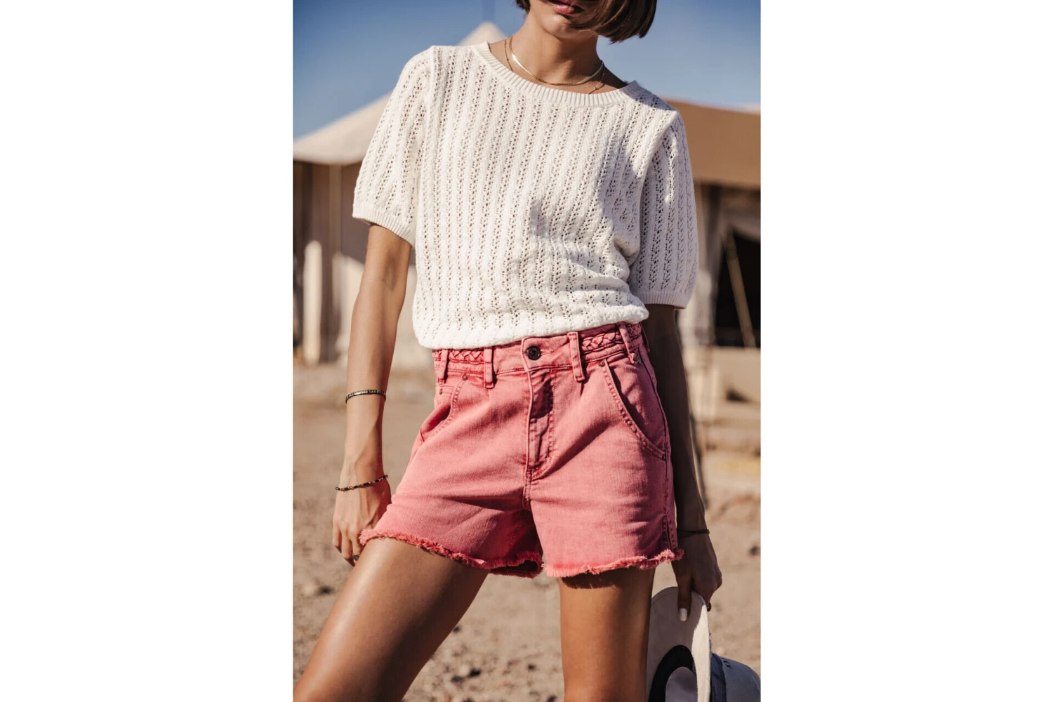 Freeman T. Porter Jade California Short Taille Haute Femme, Salsa – Image 7