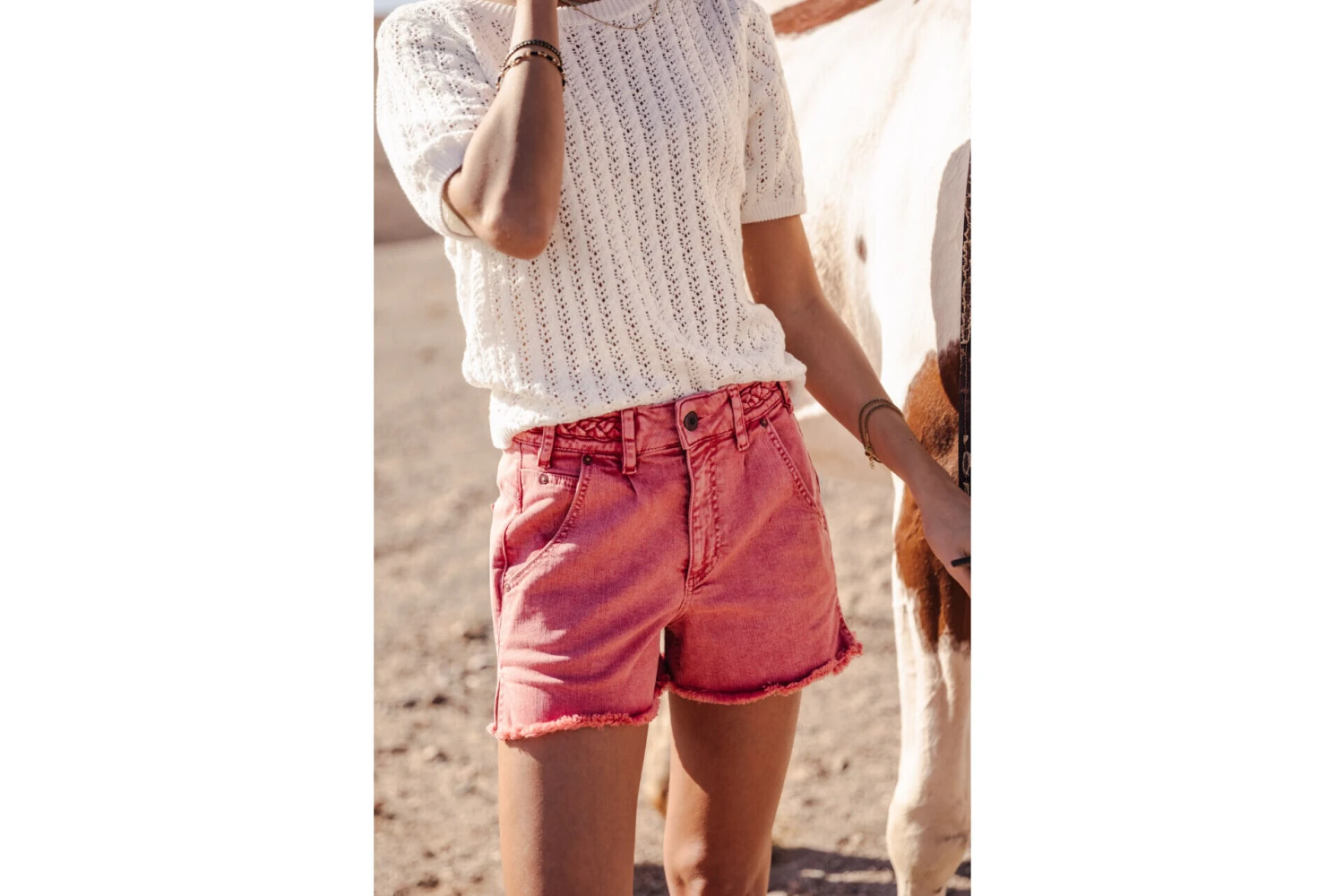 Freeman T. Porter Jade California Short Taille Haute Femme, Salsa – Image 9