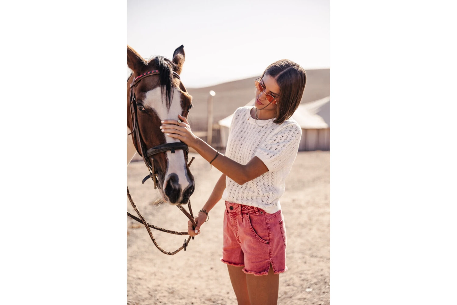 Freeman T. Porter Jade California Short Taille Haute Femme, Salsa