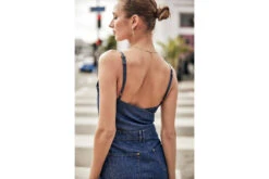 Freeman T. Porter Jaina Denim Robe Midi Denim Femme, Manzana Dark