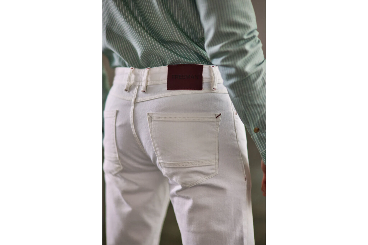 Freeman T. Porter Jimmy Andalousia Jeans Droit AjustĂ© Homme, Off White â Image 8