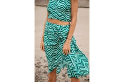 Freeman T. Porter Jopine Dunely Jupe Longue Fendue Femme, Aqua Sea