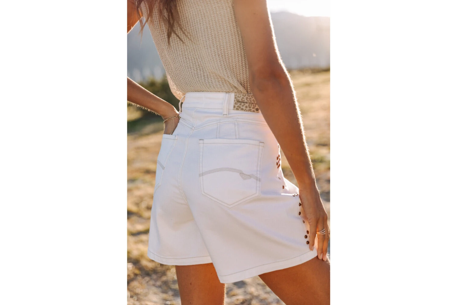 Freeman T. Porter Judy Andalousia Short Coupe Large Femme, Off White – Image 12