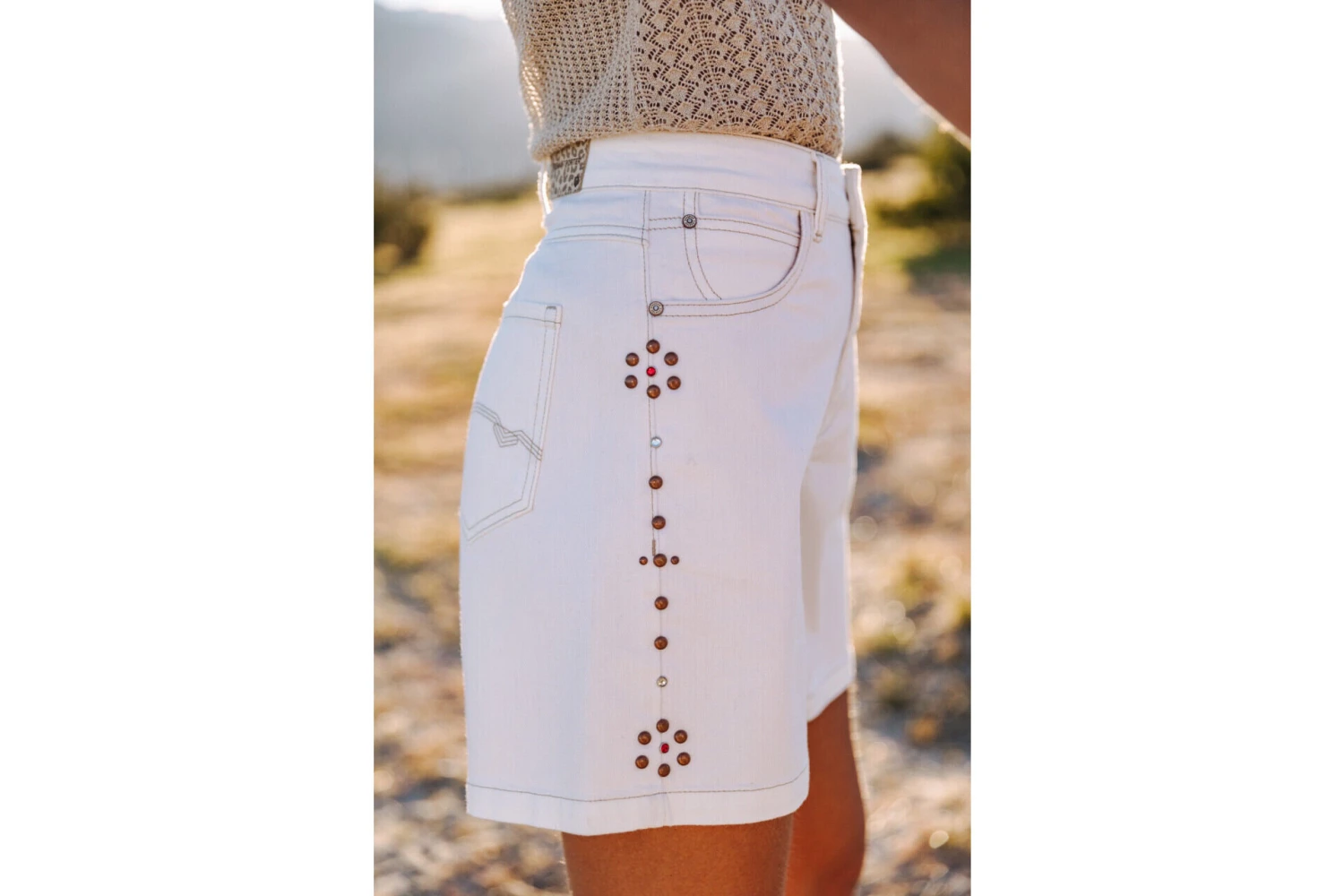 Freeman T. Porter Judy Andalousia Short Coupe Large Femme, Off White – Image 14