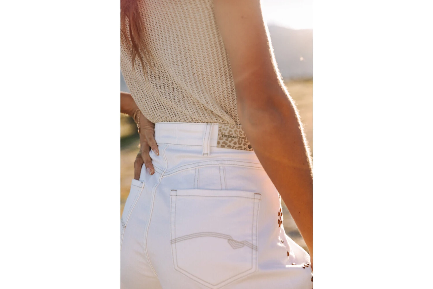 Freeman T. Porter Judy Andalousia Short Coupe Large Femme, Off White – Image 6