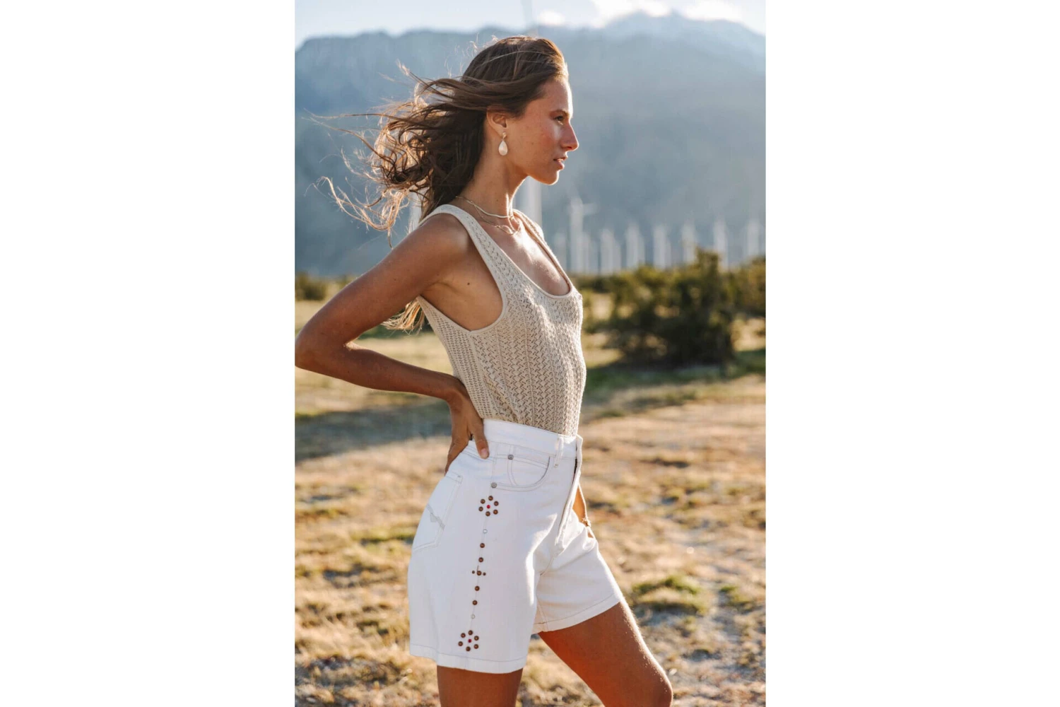 Freeman T. Porter Judy Andalousia Short Coupe Large Femme, Off White – Image 7