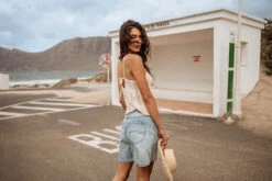 Freeman T. Porter Judy Denim Short Large Taille Haute Femme, Jacarta