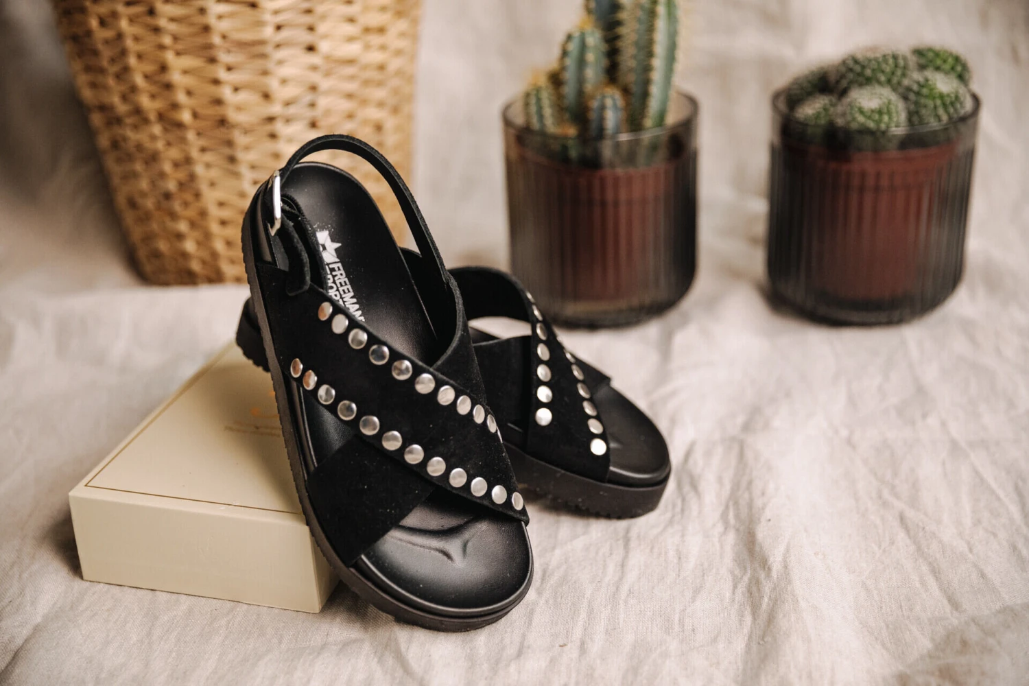 Freeman T. Porter Jule Sandales En Cuir Femme, Black – Image 2