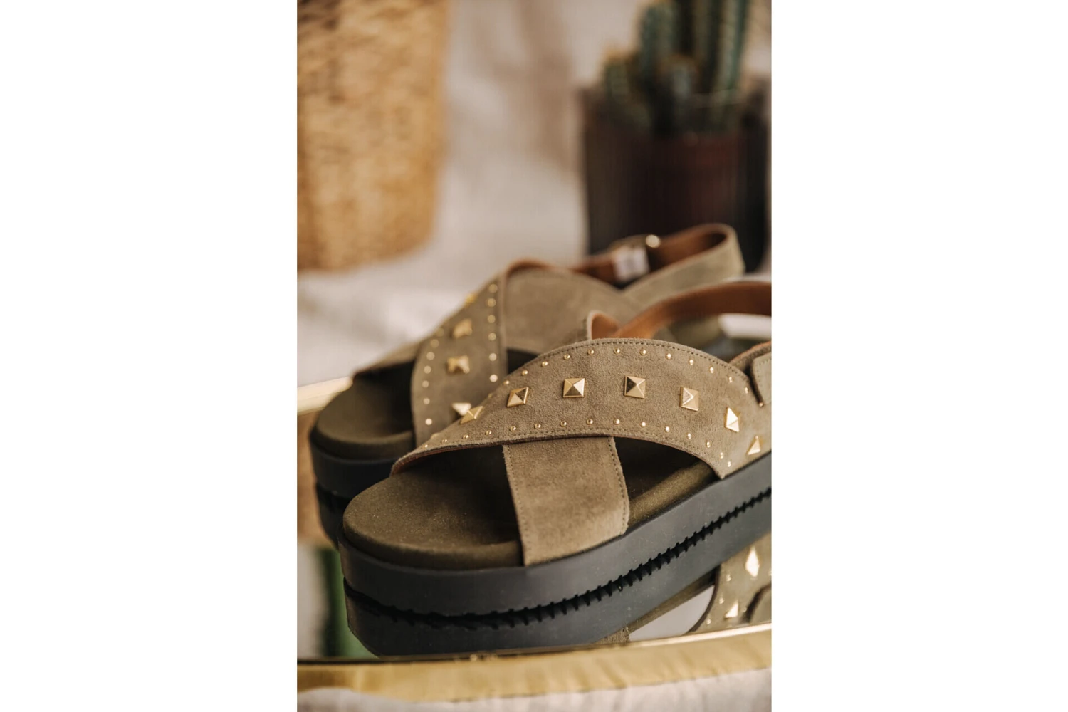 Freeman T. Porter Jule Suede Sandales En Cuir Femme, Truffle – Image 5