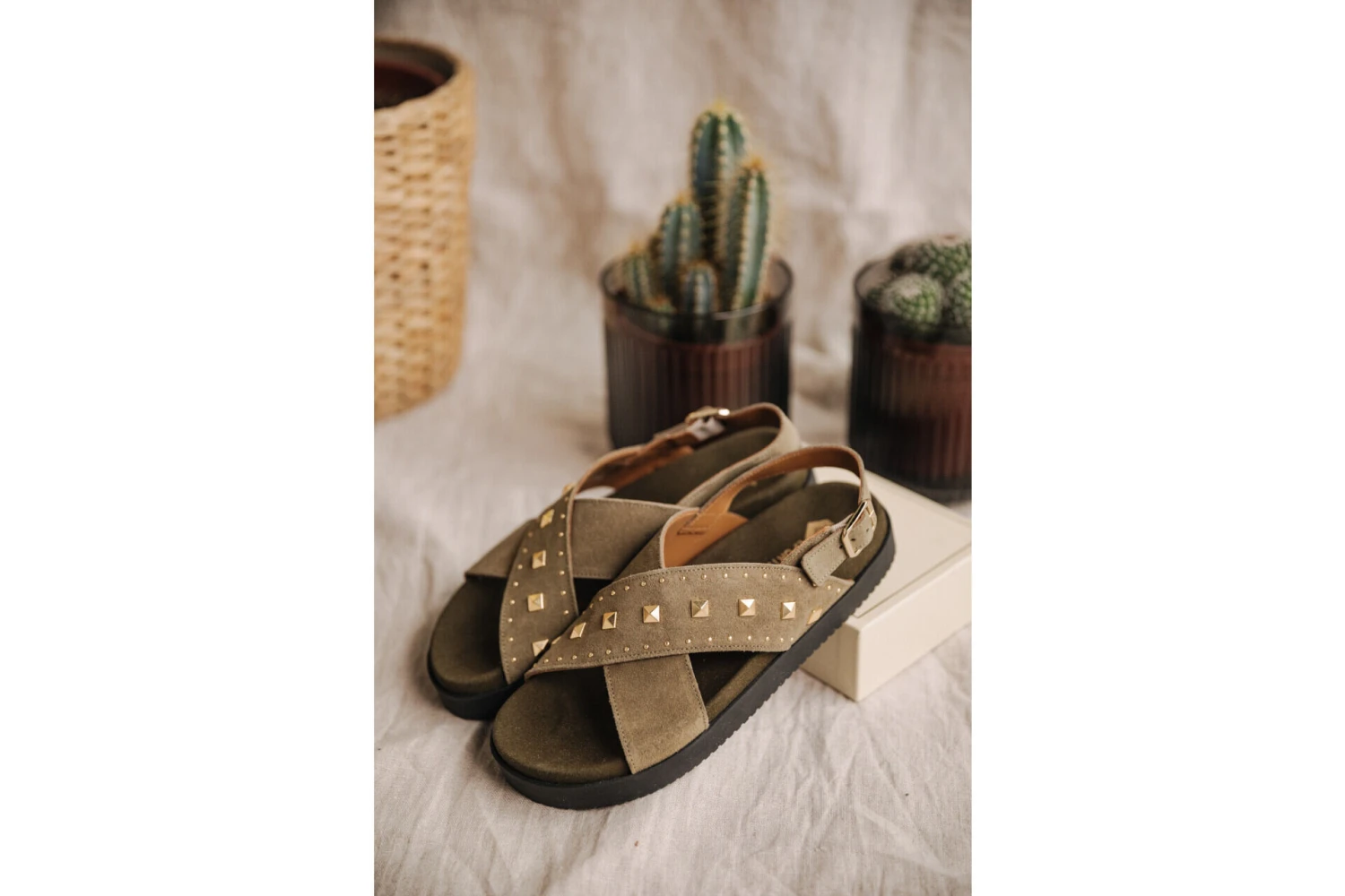 Freeman T. Porter Jule Suede Sandales En Cuir Femme, Truffle – Image 6