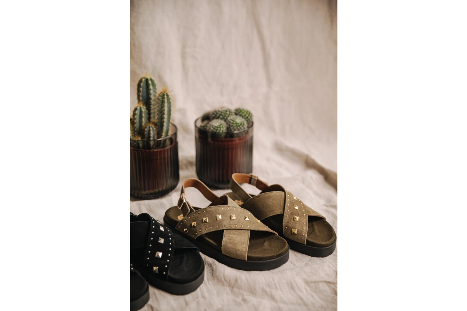 Freeman T. Porter Jule Suede Sandales En Cuir Femme, Truffle – Image 7