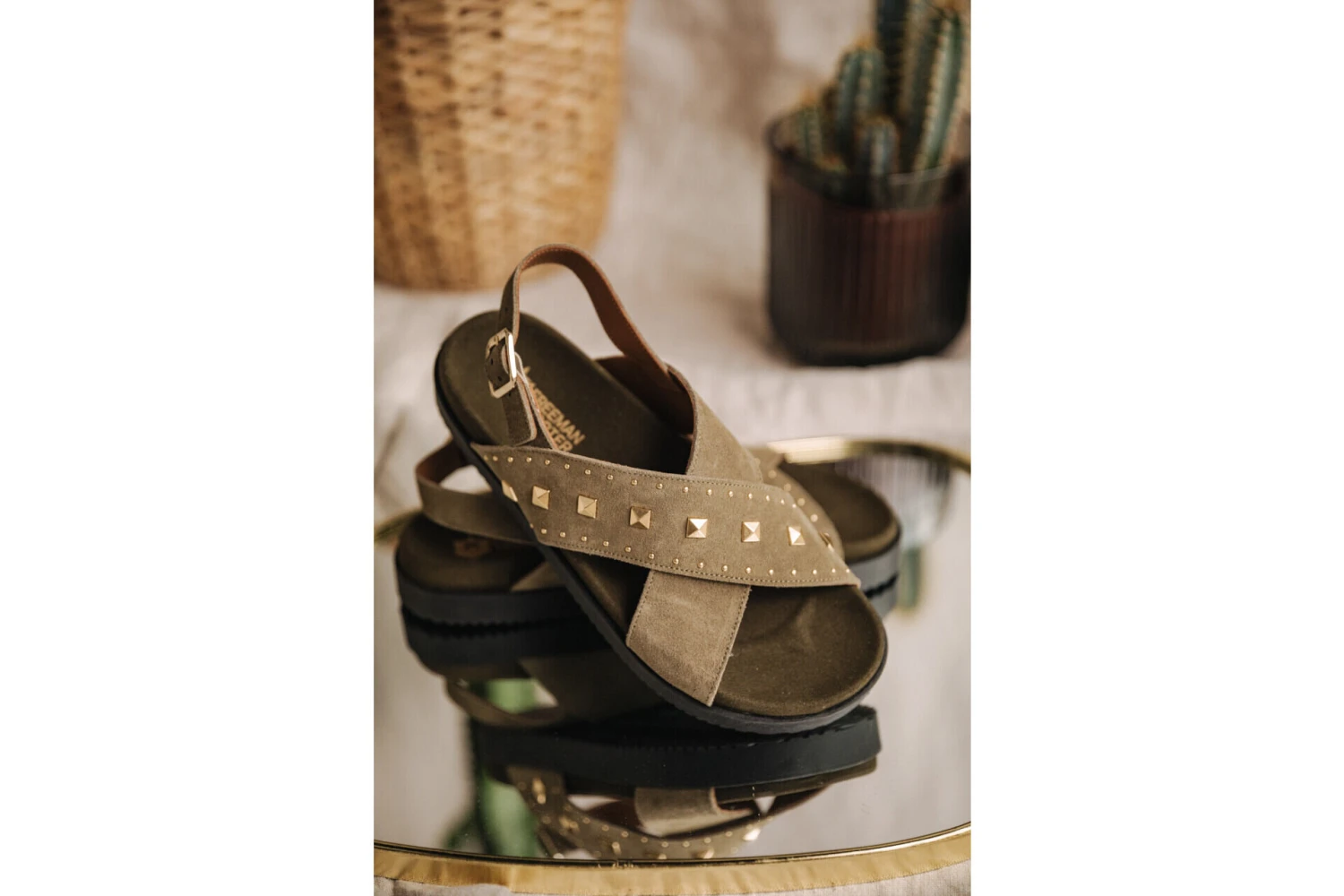 Freeman T. Porter Jule Suede Sandales En Cuir Femme, Truffle – Image 10