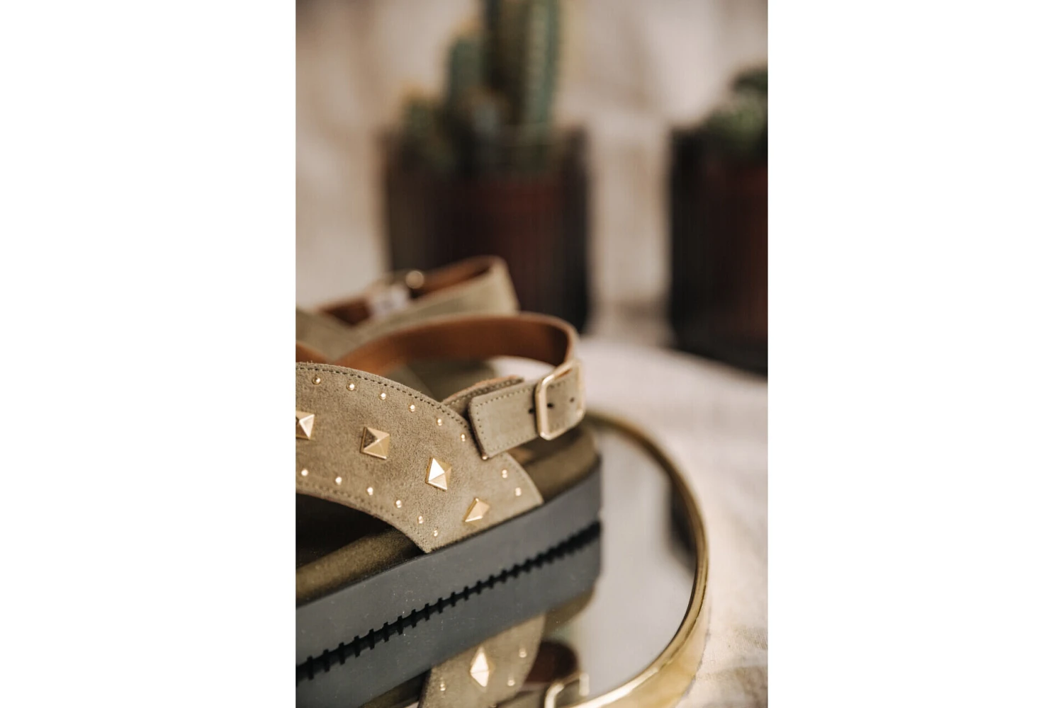 Freeman T. Porter Jule Suede Sandales En Cuir Femme, Truffle