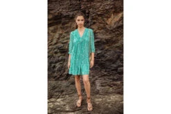 Freeman T. Porter Juna Tigrea Robe Courte Imprimée Femme, Tropical Green