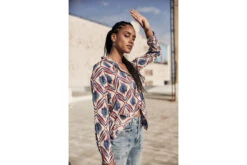 Freeman T. Porter Katy Diamond Chemise Droite Imprimée Femme, Off White