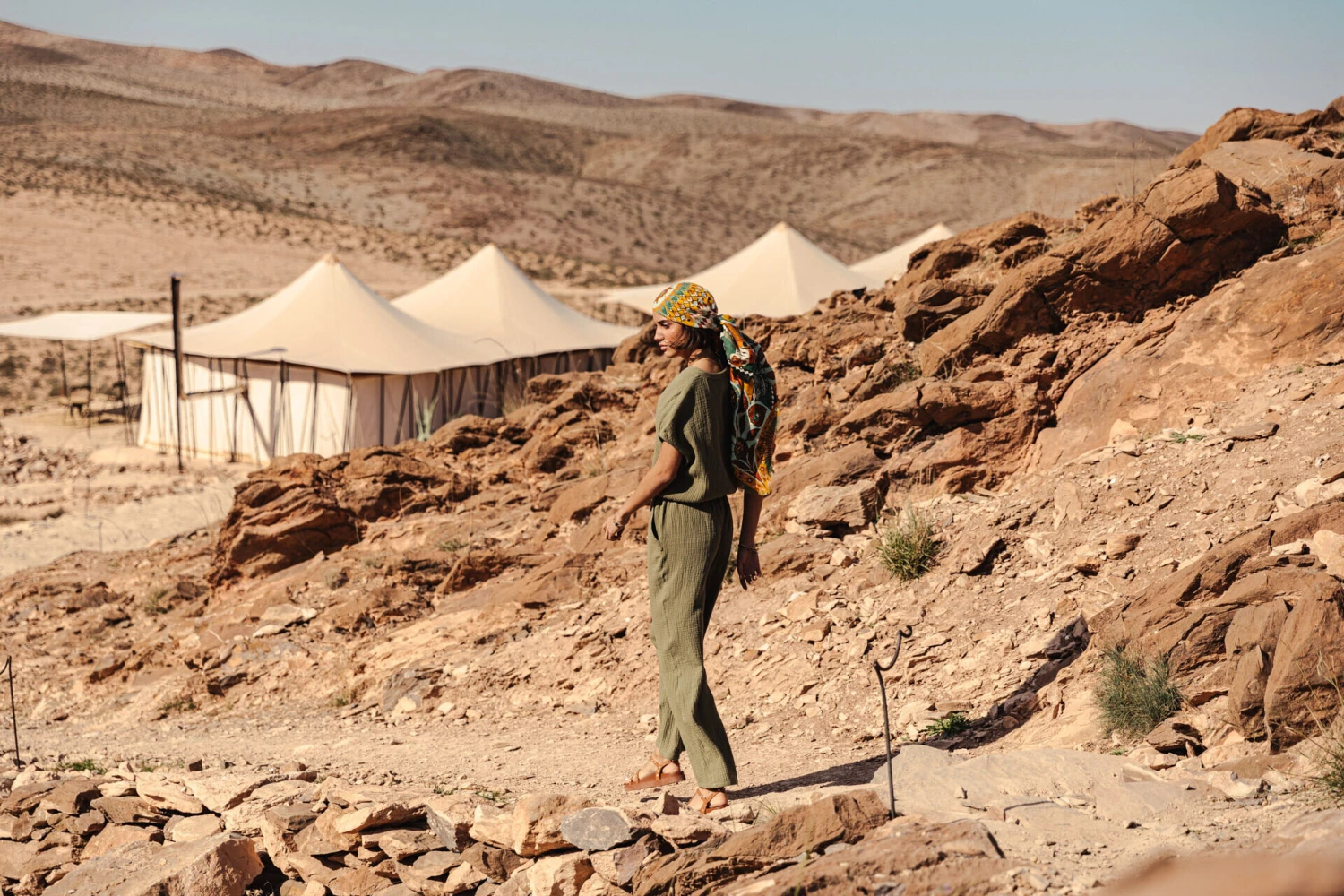 Freeman T. Porter Krisiana Combi Longue Gaze Coton Femme, Olivine – Image 12