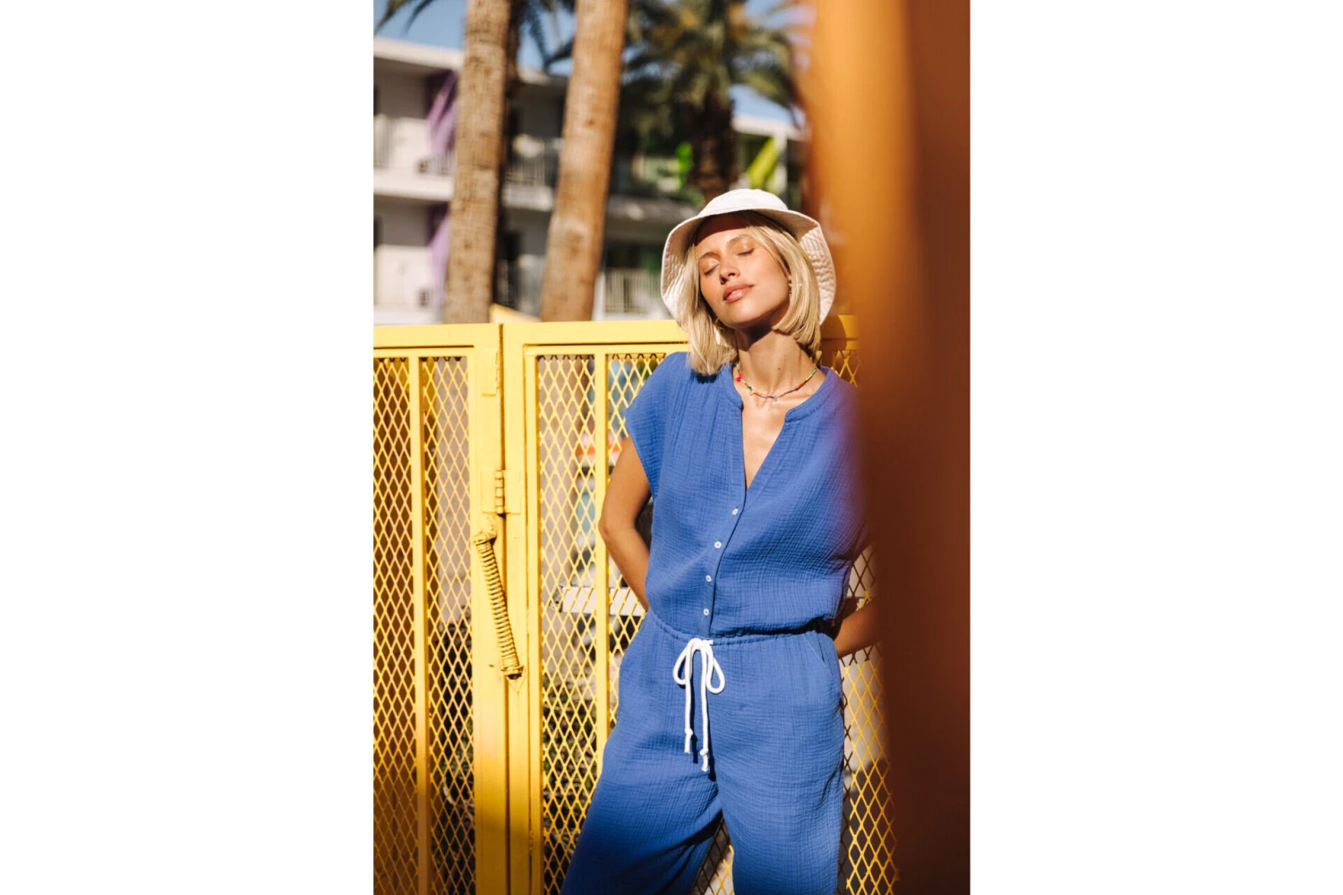 Freeman T. Porter Krisiana Combi Longue Gaze Coton Femme, Dazzling Blue – Image 3