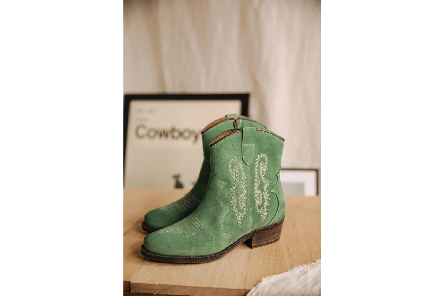 Freeman T. Porter Laurene Suede Boots En Cuir Femme, Sage Green – Image 11