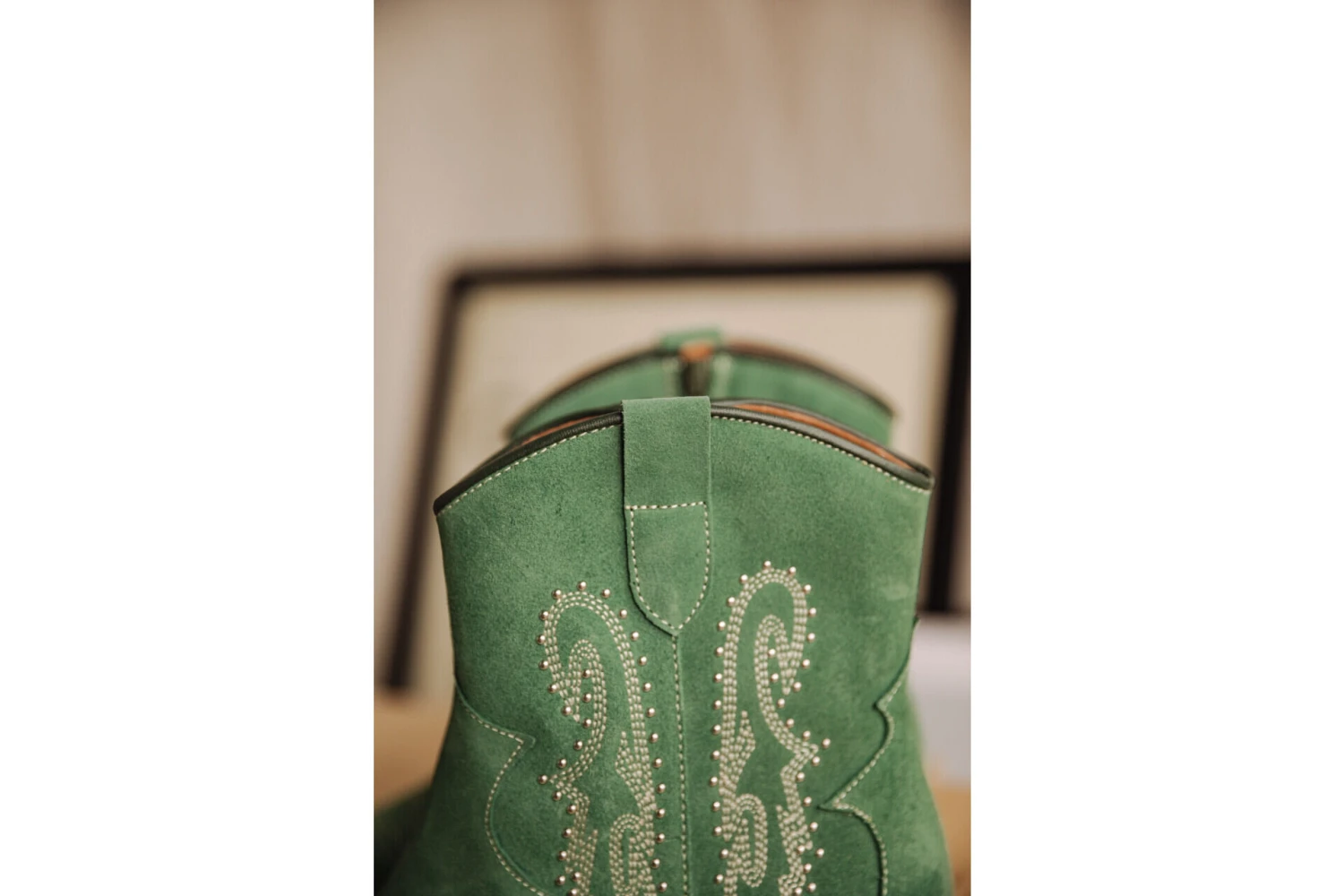 Freeman T. Porter Laurene Suede Boots En Cuir Femme, Sage Green – Image 4