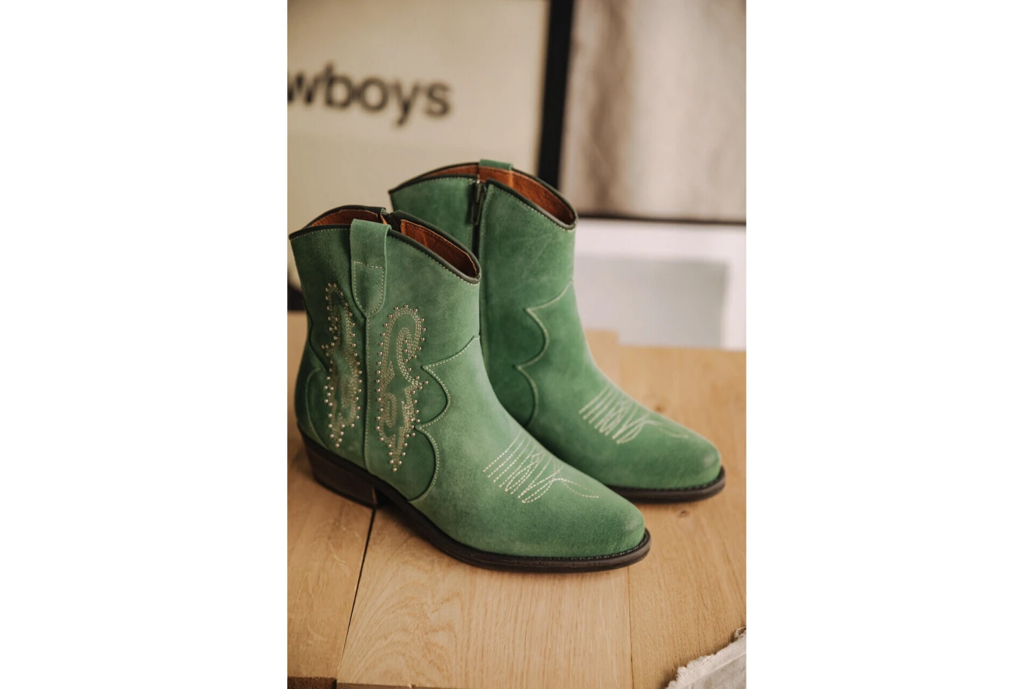 Freeman T. Porter Laurene Suede Boots En Cuir Femme, Sage Green – Image 6