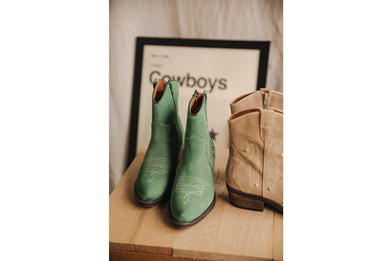 Freeman T. Porter Laurene Suede Boots En Cuir Femme, Sage Green – Image 7