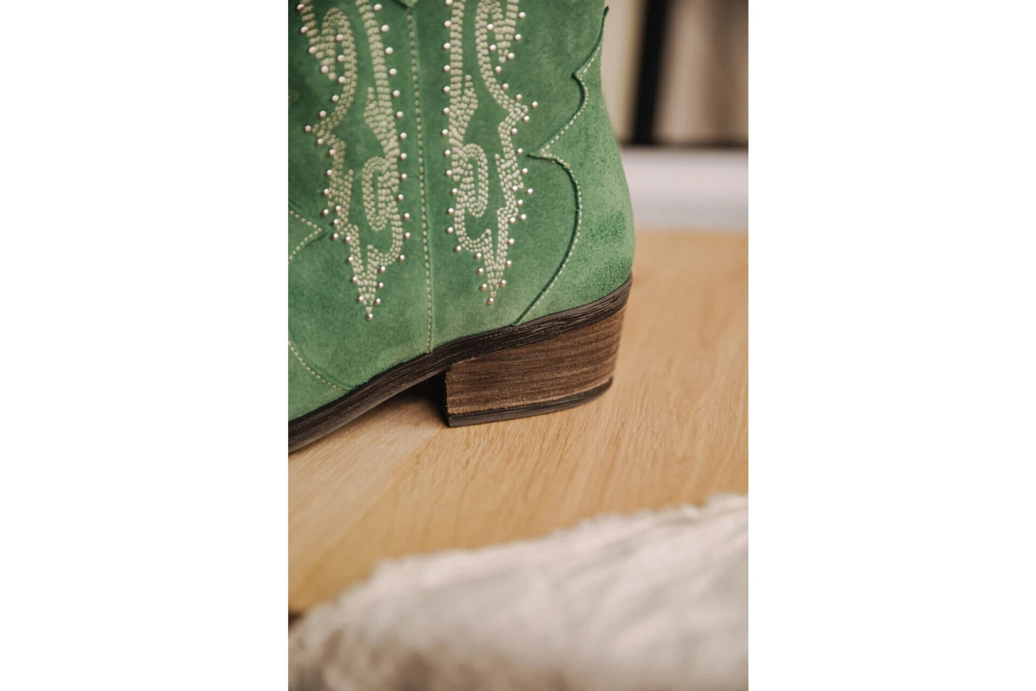 Freeman T. Porter Laurene Suede Boots En Cuir Femme, Sage Green – Image 8