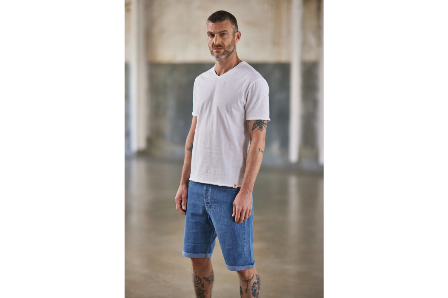 Freeman T. Porter Leandro Kansas T-shirt Col V Homme, Bright White – Image 3