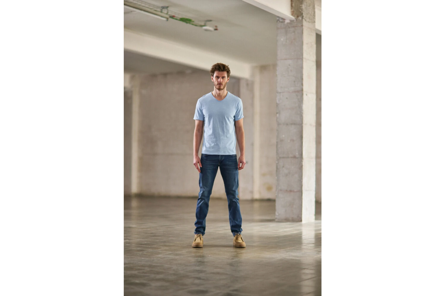 Freeman T. Porter Leandro Kansas T-shirt Col V Homme, Blue Sky – Image 6