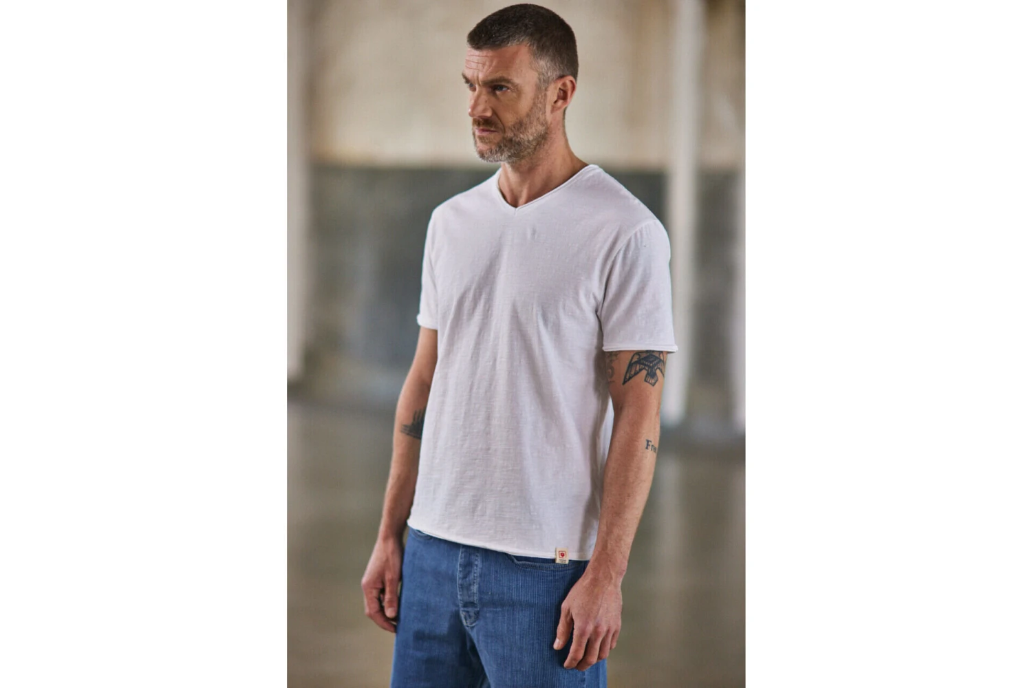 Freeman T. Porter Leandro Kansas T-shirt Col V Homme, Bright White – Image 6
