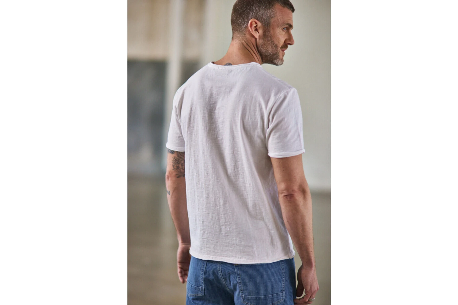 Freeman T. Porter Leandro Kansas T-shirt Col V Homme, Bright White – Image 10