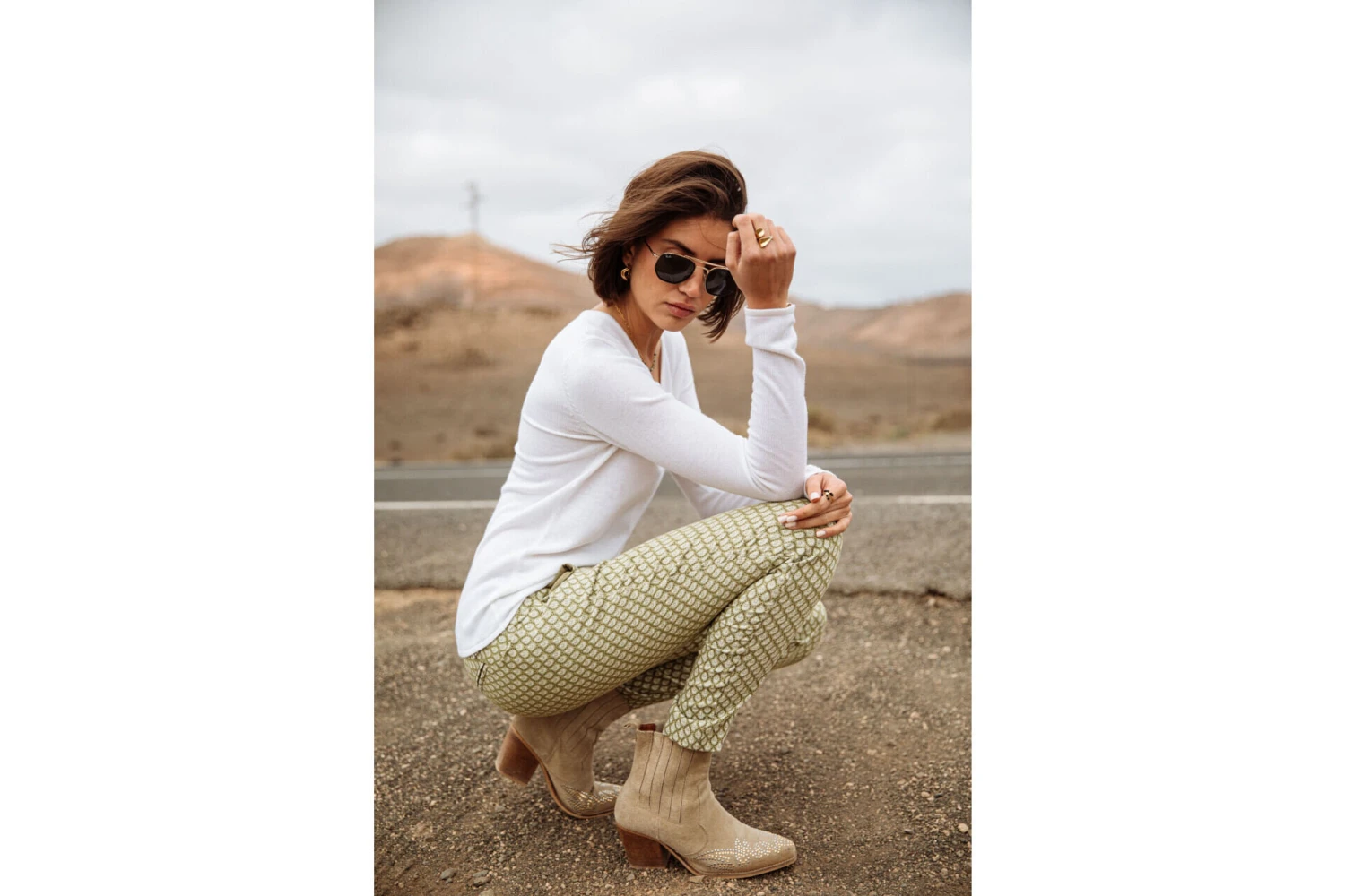 Freeman T. Porter Lorelia Pull Ajusté Col V Femme, White