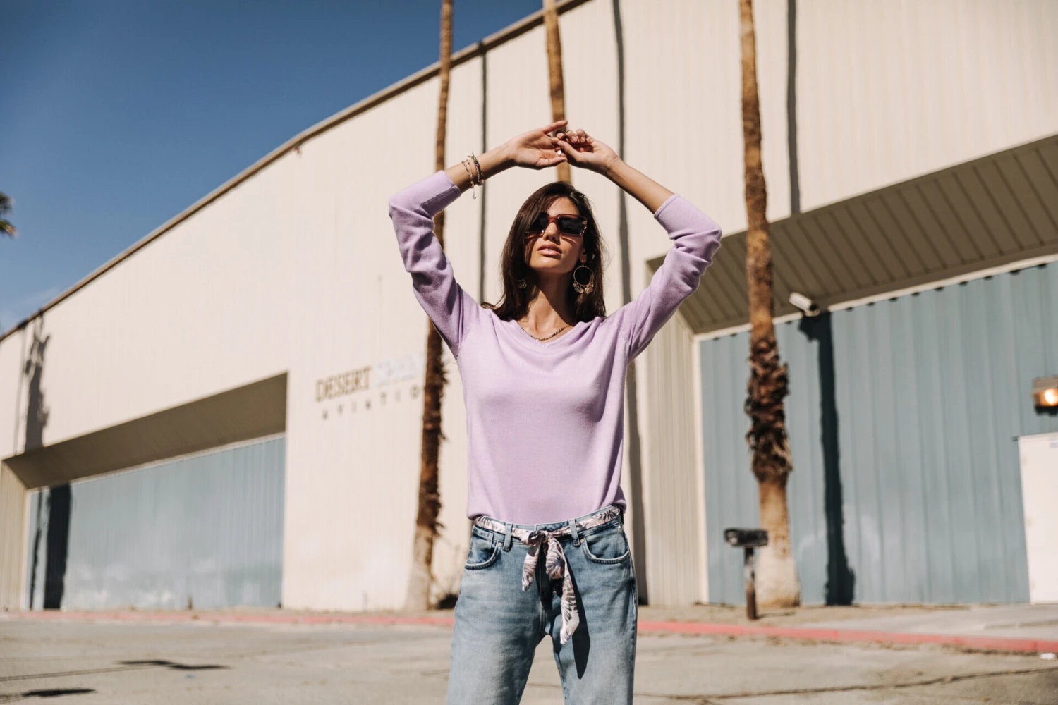 Freeman T. Porter Lorelia Pull Ajusté Col V Femme, Purple Rose – Image 3