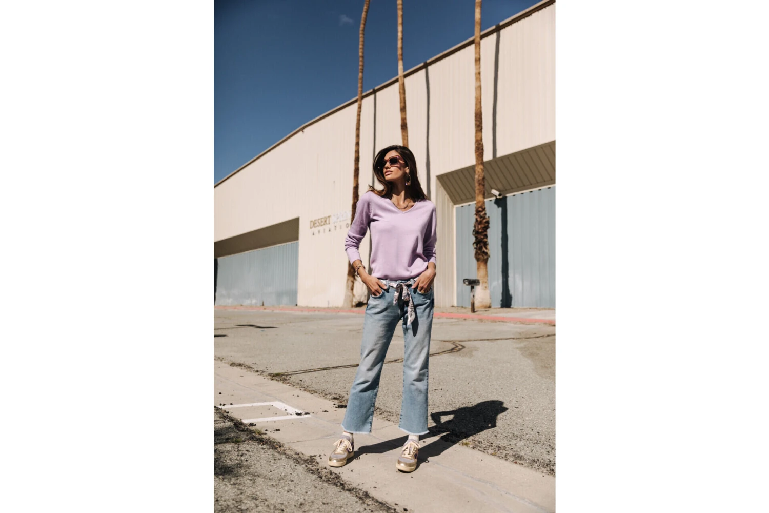 Freeman T. Porter Lorelia Pull Ajusté Col V Femme, Purple Rose – Image 9