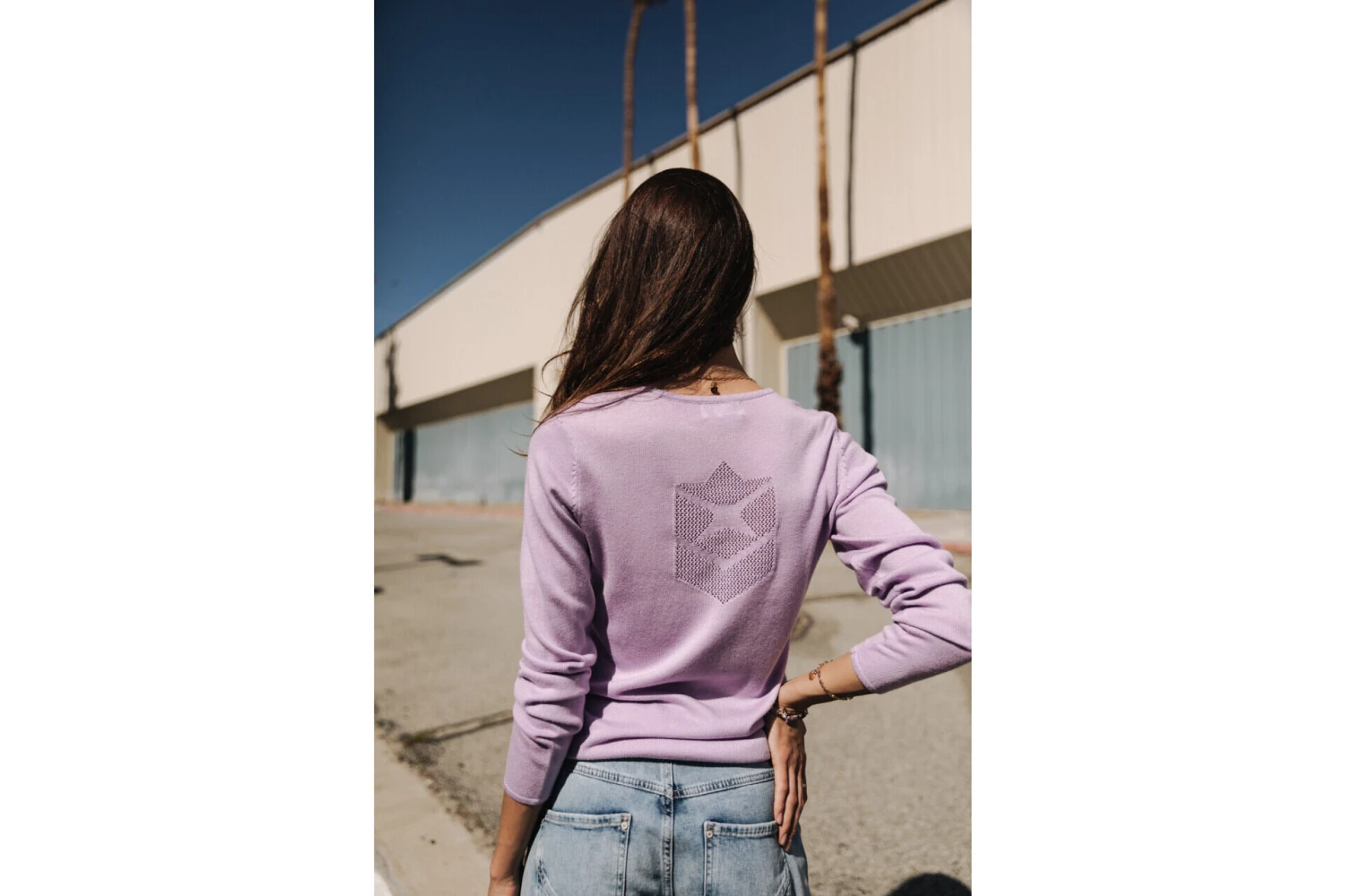 Freeman T. Porter Lorelia Pull Ajusté Col V Femme, Purple Rose – Image 10