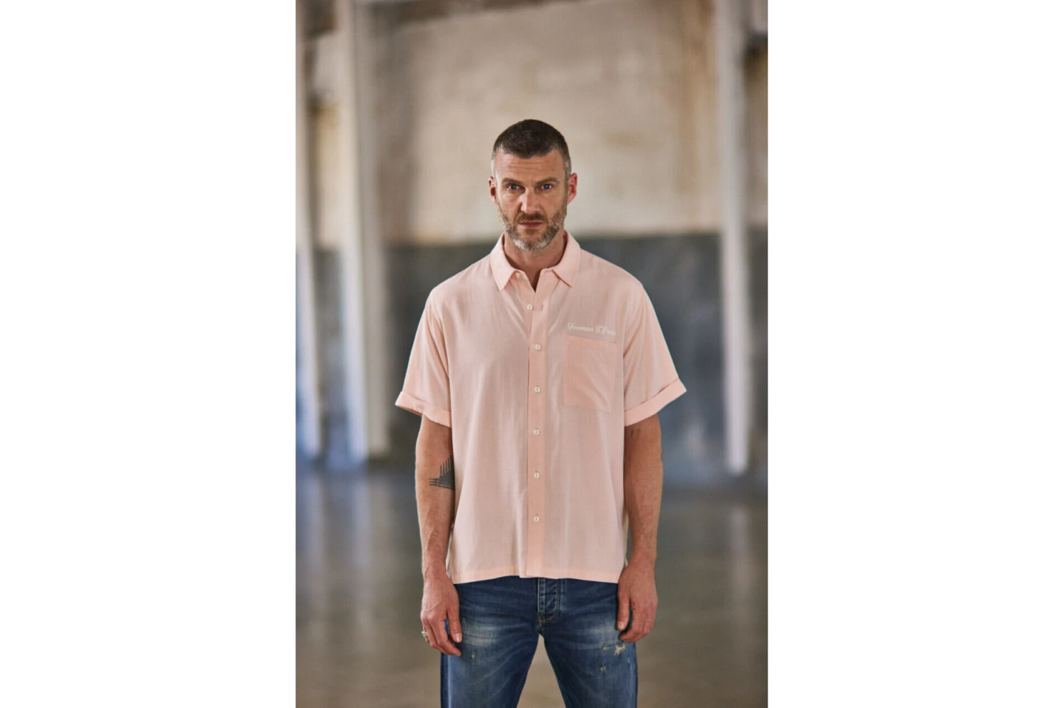 Freeman T. Porter Marco Miami Chemise Coupe Relax Homme, Light Pink – Image 2