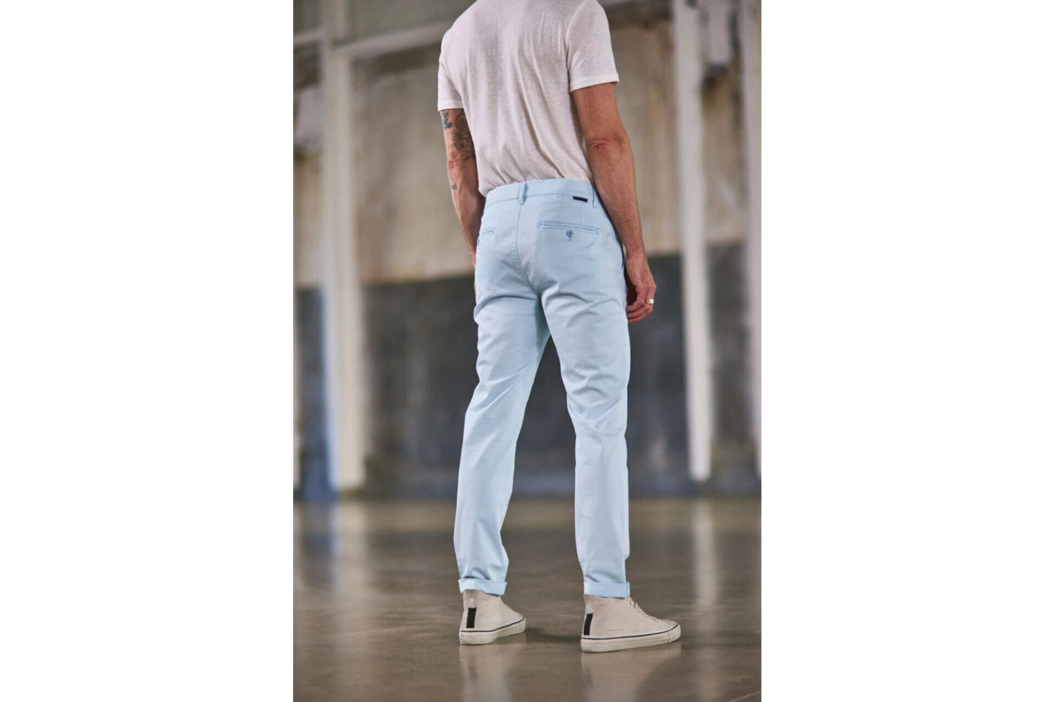 Freeman T. Porter Mathis Bonito Pantalon Chino Homme, Clear Sky