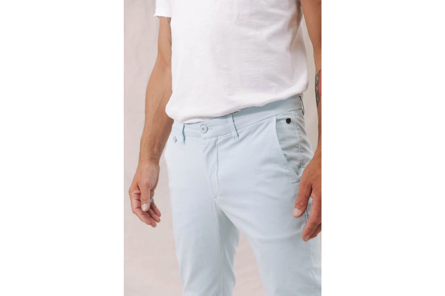 Freeman T. Porter Mathis Bonito Pantalon Chino Homme, Clear Sky – Image 2