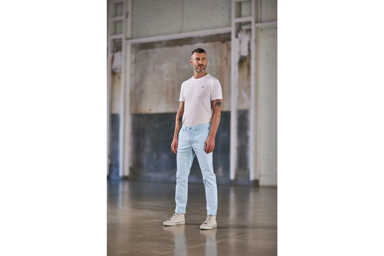 Freeman T. Porter Mathis Bonito Pantalon Chino Homme, Clear Sky – Image 3