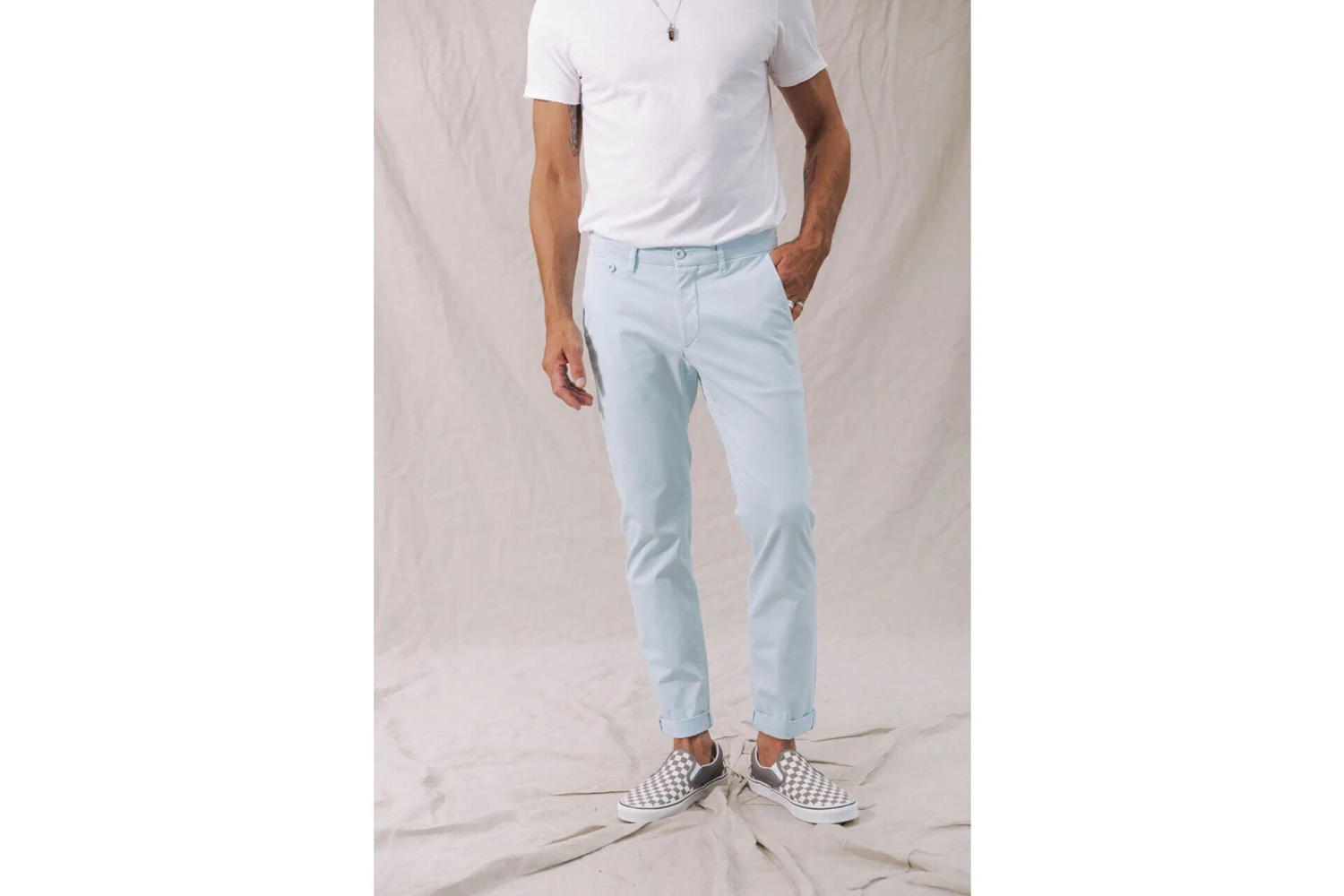 Freeman T. Porter Mathis Bonito Pantalon Chino Homme, Clear Sky – Image 5